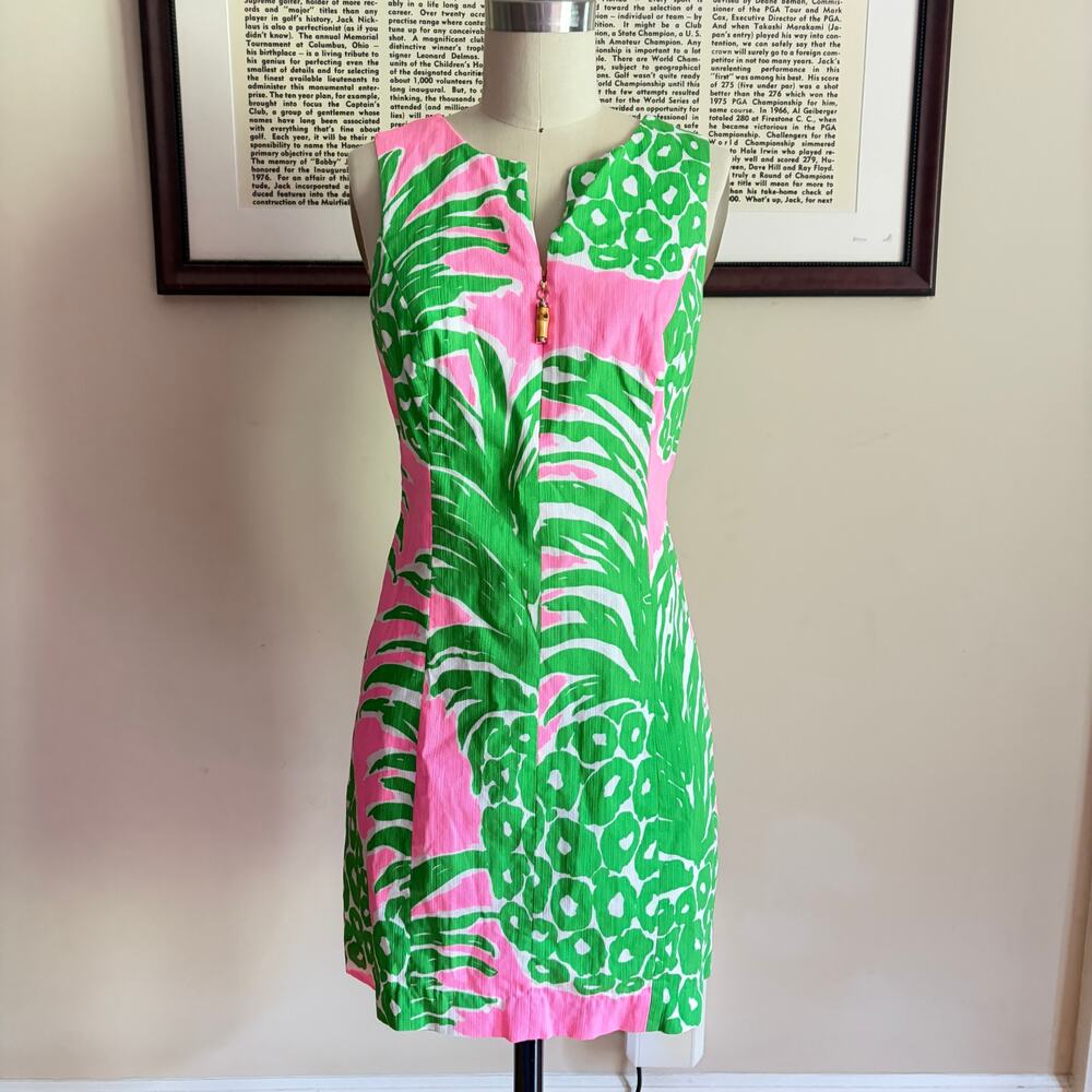 Lilly Pulitzer Mila Shift Dress Pink Pout Flamenco Size 4 - Picture 2 of 7